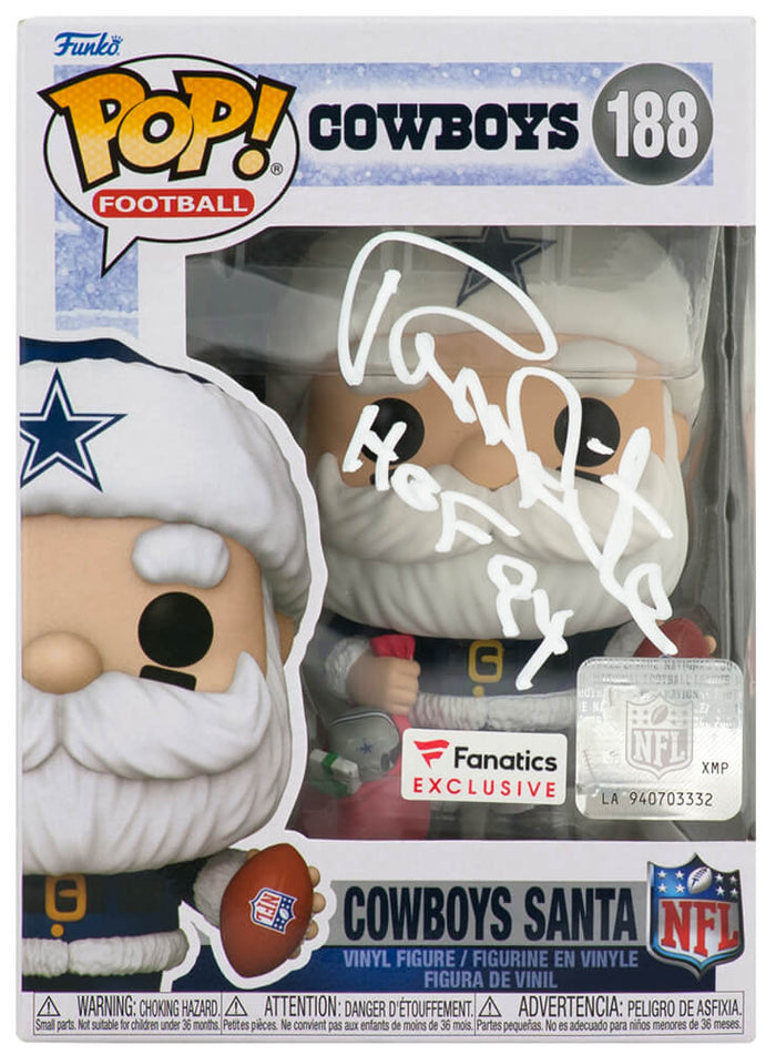 Randy White Dallas Cowboys Autographed 'SANTA' Funko Pop #188 w/ HOF 94-Powers Sports Memorabilia