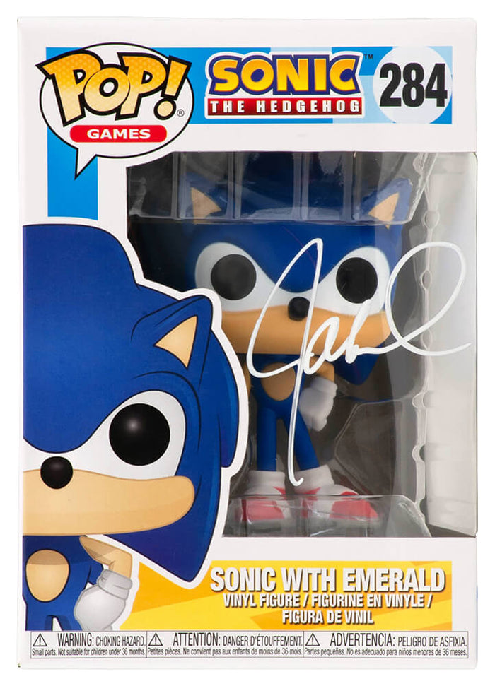 Jaleel White Autographed Sonic The Headgehog With Emerald Funko Pop Doll #284-Powers Sports Memorabilia