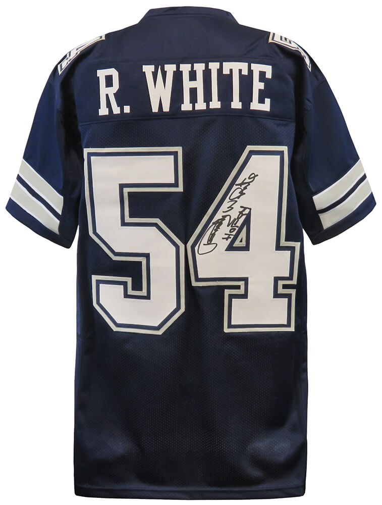 Randy White Autographed Navy T/B Custom Football Jersey with HOF'94-Powers Sports Memorabilia