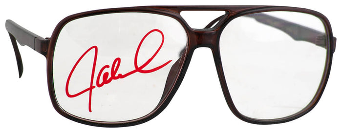 Jaleel White Autographed (Steve Urkel) Brown Nerdy Oversized Big Frame Eye Glasses-Powers Sports Memorabilia