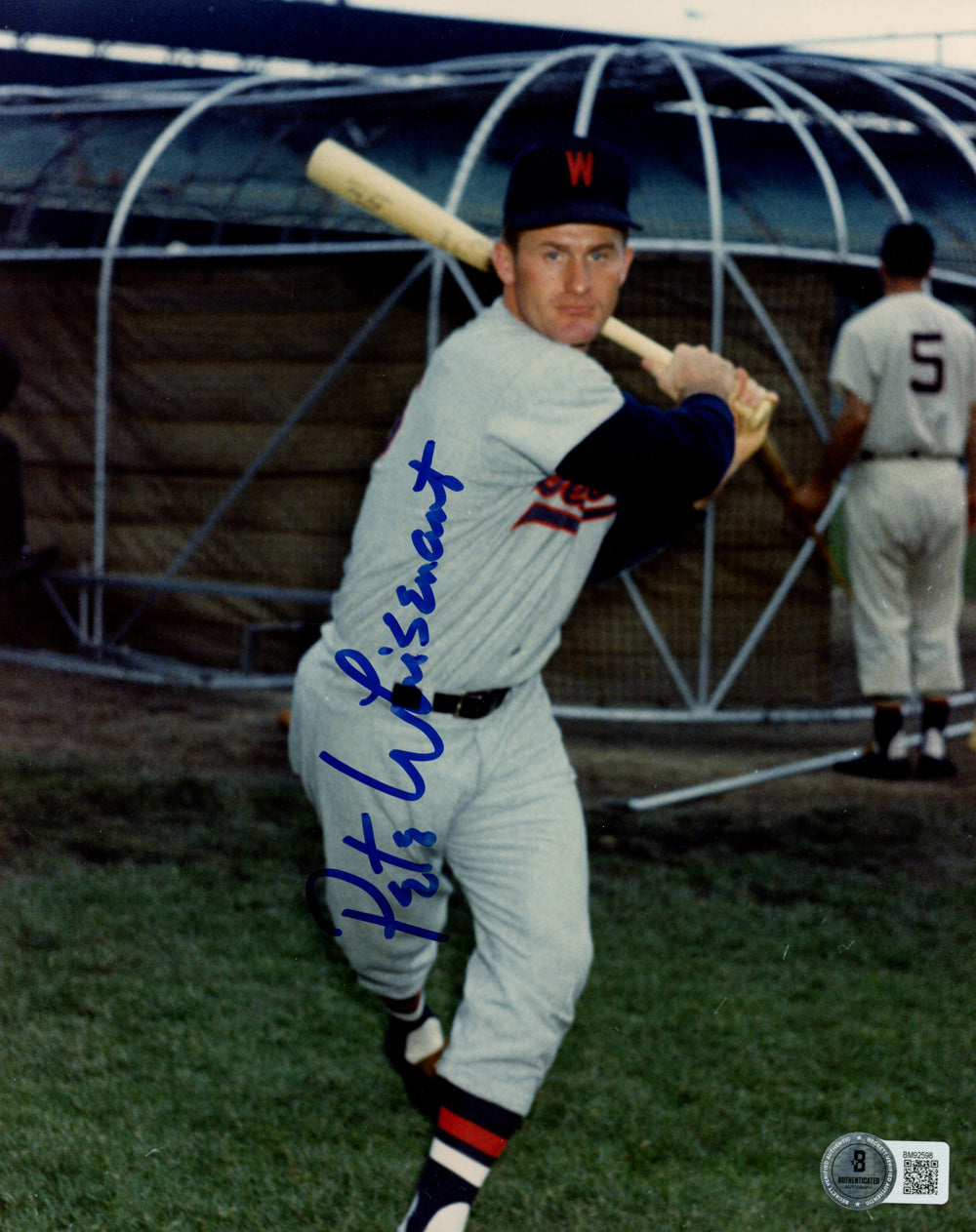 Pete Whisenant Washington Senators Signed 8x10 Photo - Beckett Beckett-Powers Sports Memorabilia