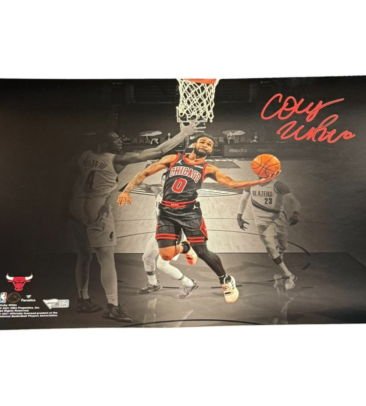 Coby White Chicago Bulls Signed 11x14 Photo - Fanatics-Powers Sports Memorabilia