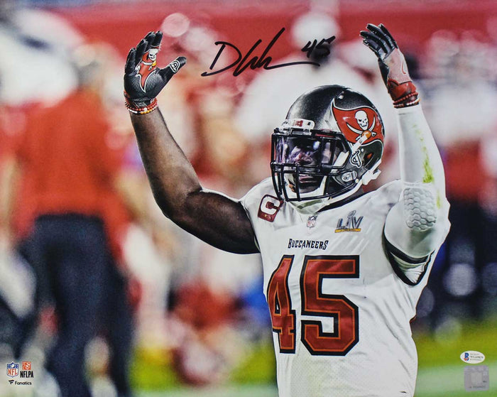 Devin White Signed Tampa Bay Buccaneers 16x20 Photo – White – Beckett Authenticated-Powers Sports Memorabilia