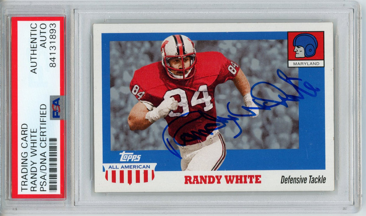 Randy White Maryland Terrapins Signed Card - 2005 Topps All American PSA Slab PSA-Powers Sports Memorabilia