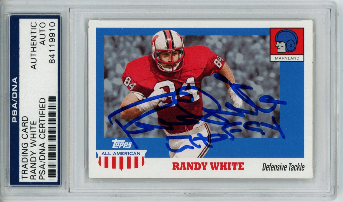 Randy White Maryland Terrapins Signed Card - 2005 Topps All American PSA Slab PSA - 32602-Powers Sports Memorabilia