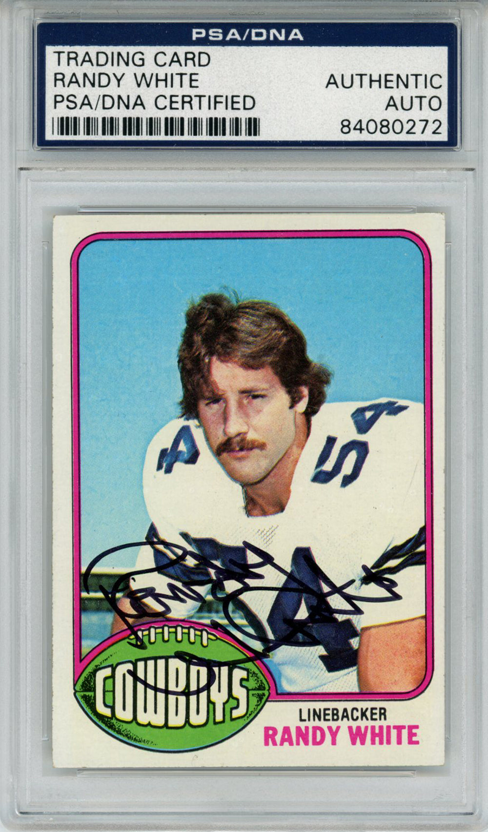 Randy White Dallas Cowboys Signed Card - 1976 Topps #158 PSA Slab PSA-Powers Sports Memorabilia