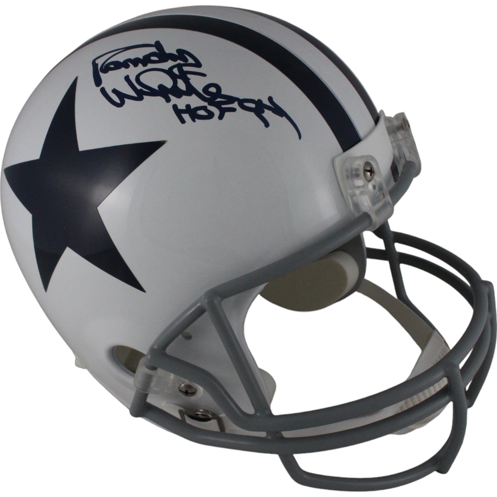 Randy White Dallas Cowboys TB VSR4 F/S Signed Helmet HOF-Powers Sports Memorabilia