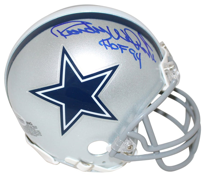 Randy White Signed Dallas Cowboys Mini Helmet HOF – Beckett Authenticated-Powers Sports Memorabilia