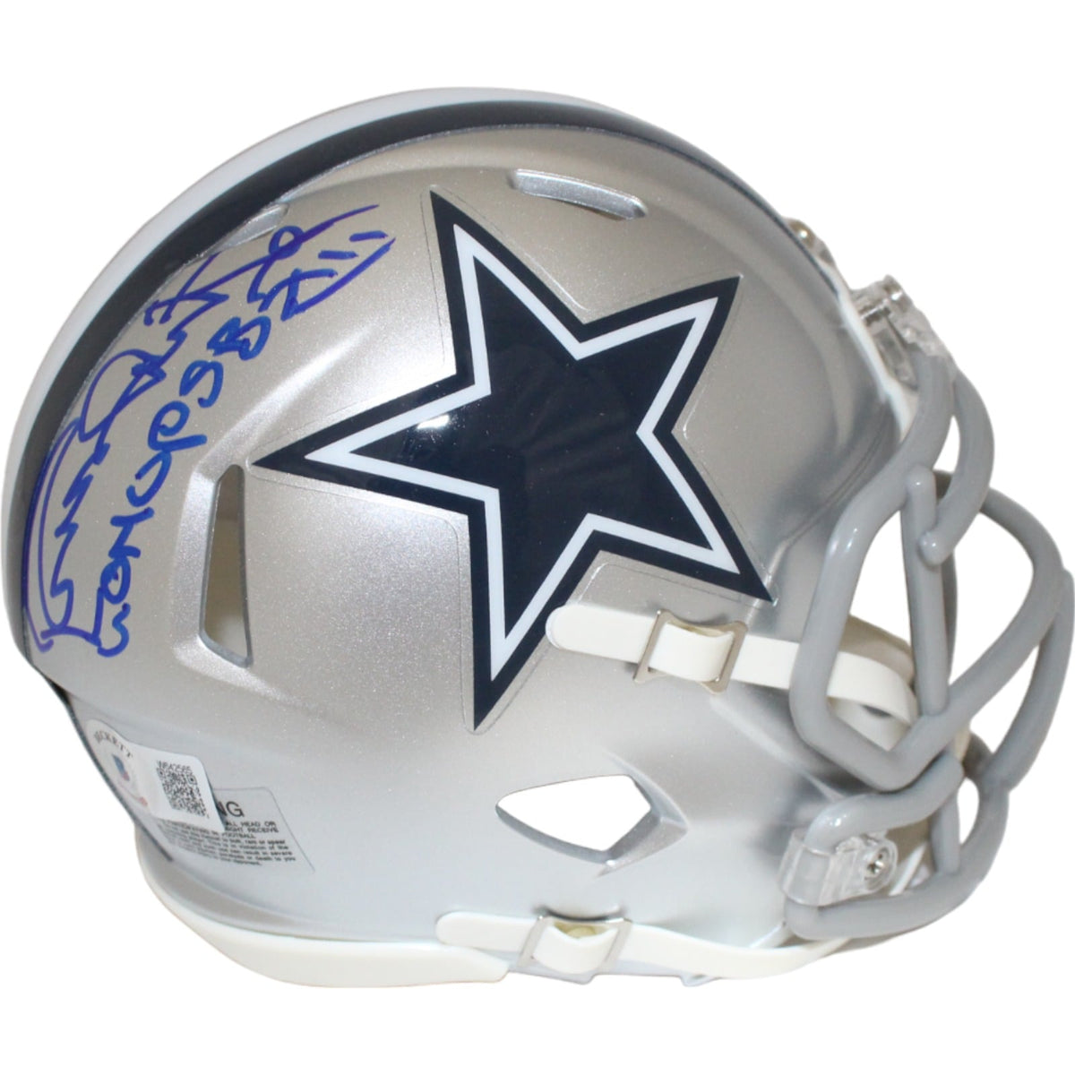 Randy White Signed Dallas Cowboys SB CO MVP Mini Helmet – Beckett Authenticated-Powers Sports Memorabilia
