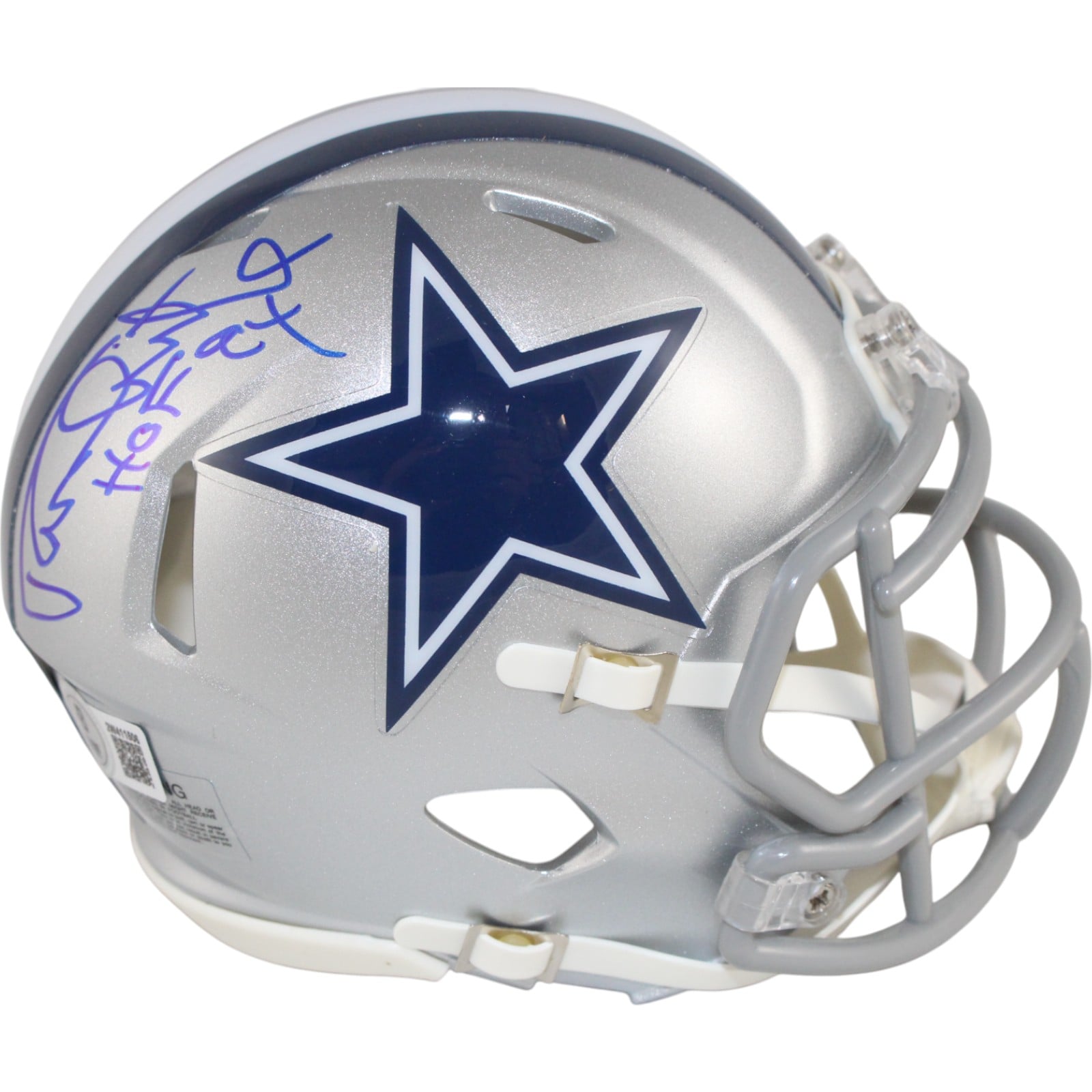 Randy White Signed Dallas Cowboys Mini Helmet HOF – Beckett Witness Authenticated-Powers Sports Memorabilia