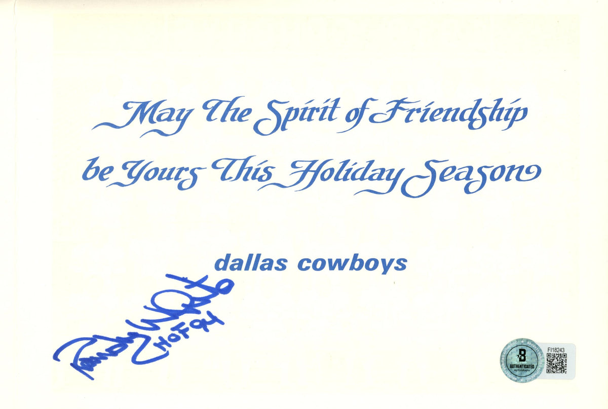 Randy White Dallas Cowboys Signed Mini Helmet - Christmas Beckett Beckett-Powers Sports Memorabilia