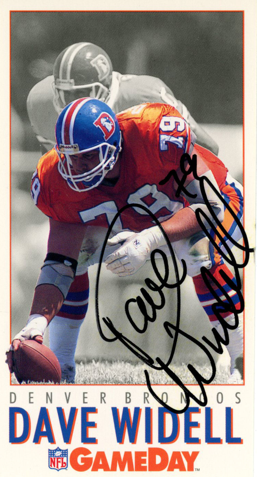 Charles Dimry Denver Broncos Signed Card - 1992 Gameday #119 Beckett Beckett-Powers Sports Memorabilia