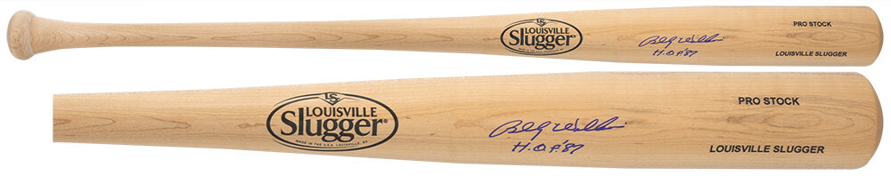 Billy Williams Autographed Louisville Slugger Pro Stock Blonde Baseball Bat with HOF'87-Powers Sports Memorabilia