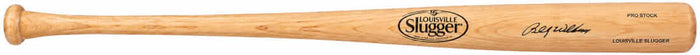 Billy Williams Autographed Louisville Slugger Pro Stock Blonde Baseball Bat - (In Black)-Powers Sports Memorabilia