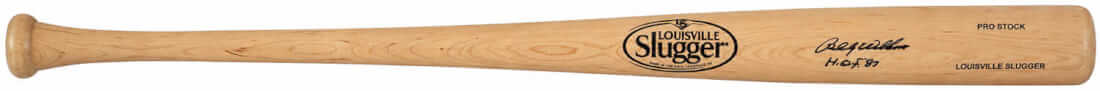 Billy Williams Autographed Louisville Slugger Pro Stock Blonde Baseball Bat with HOF'87 - (In Black)-Powers Sports Memorabilia
