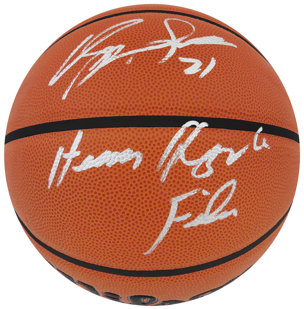 Dominique Wilkins Autographed Wilson Indoor/Outdoor NBA Basketball with Human Highlight Film-Powers Sports Memorabilia
