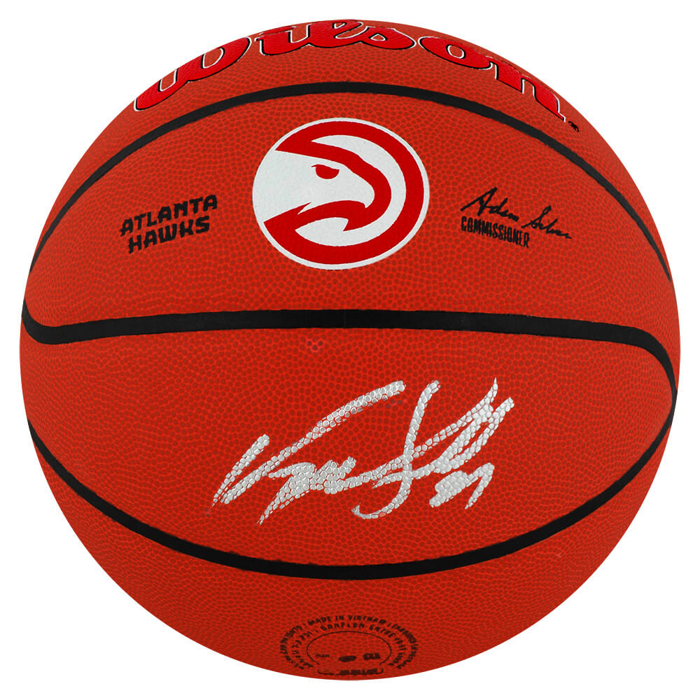 Dominique Wilkins Atlanta Hawks Autographed Wilson Team Logo NBA Basketball-Powers Sports Memorabilia