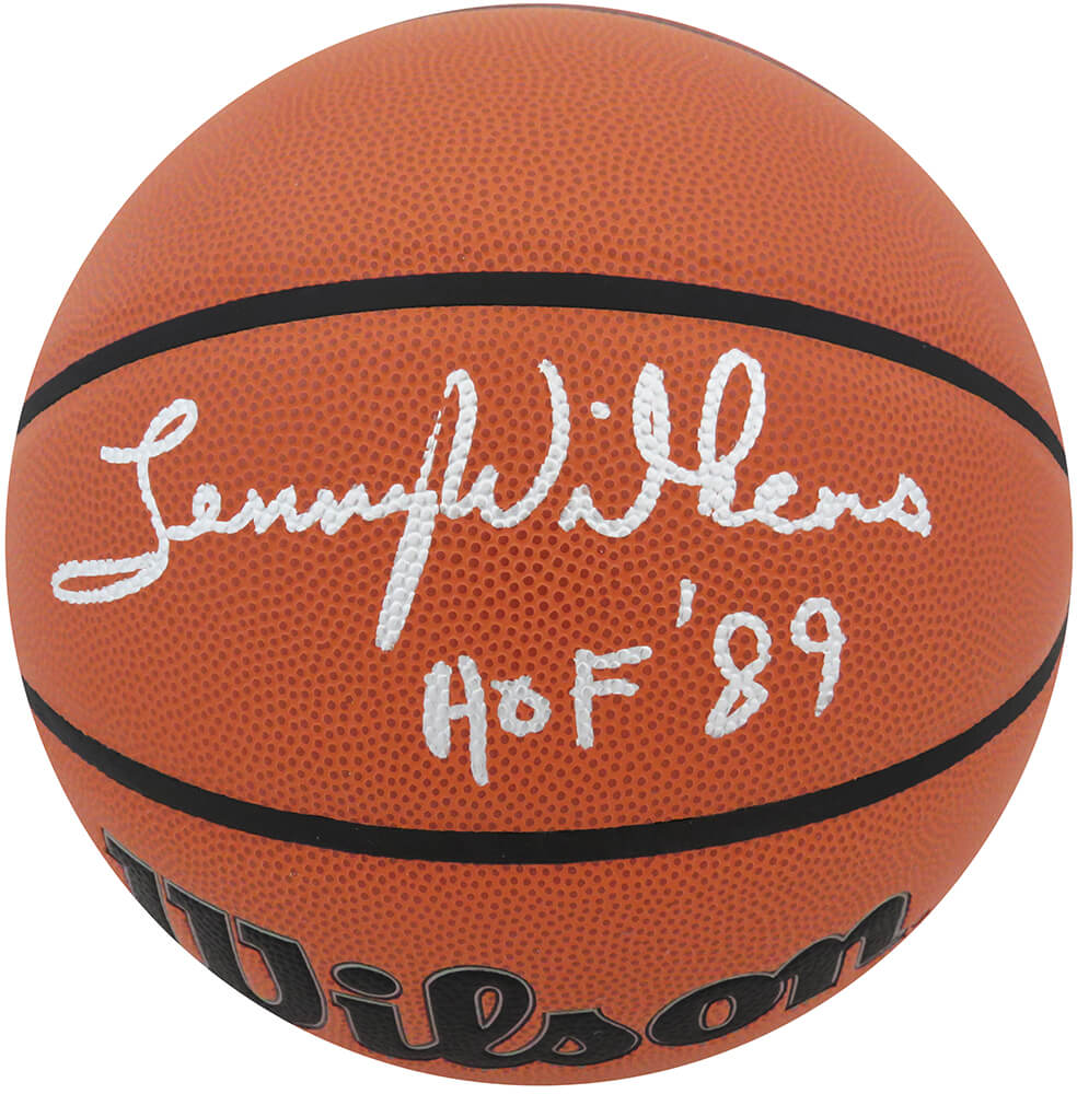 Lenny Wilkens Autographed Wilson Indoor/Outdoor NBA Basketball with HOF'89-Powers Sports Memorabilia