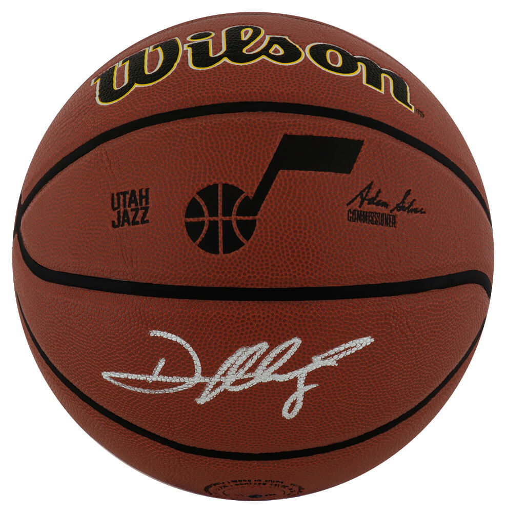 Deron Williams Autographed Utah Jazz Logo Wilson NBA Basketball-Powers Sports Memorabilia