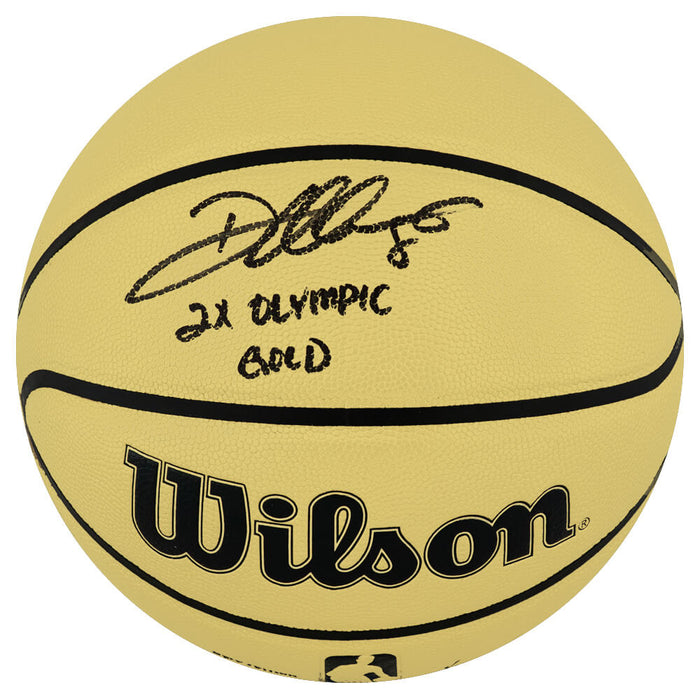 Deron Williams Autographed Wilson Gold Full Size Basketball with 2x Olympic Gold-Powers Sports Memorabilia