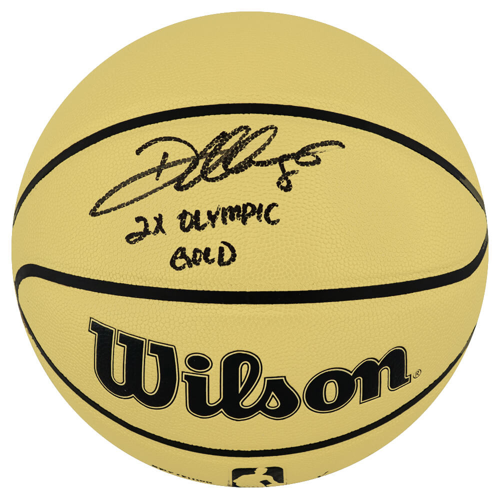 Deron Williams Autographed Wilson Gold Full Size Basketball with 2x Olympic Gold-Powers Sports Memorabilia