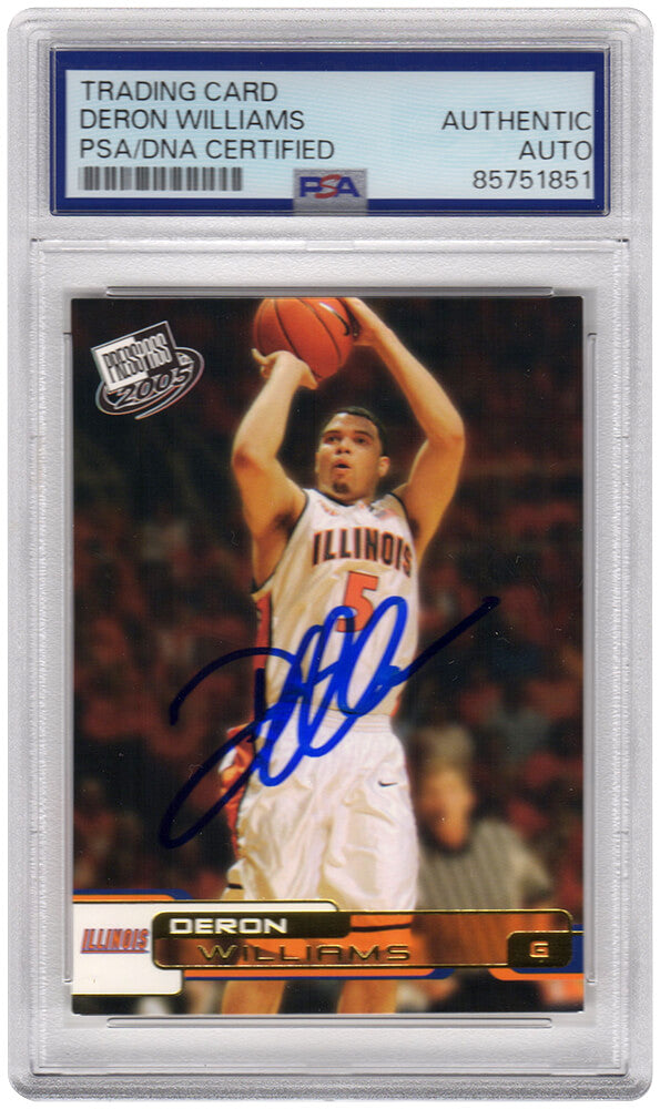 Deron Williams Autographed Illinois 2005 Press Pass Rookie Basketball Card-Powers Sports Memorabilia