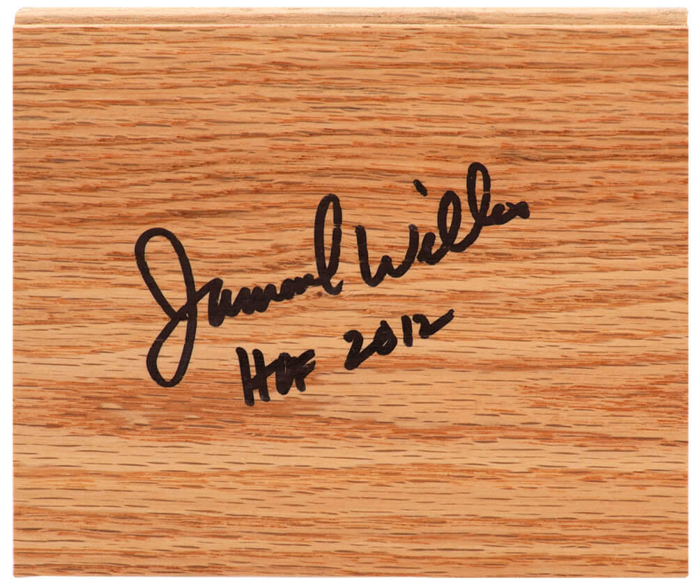 Jamaal Wilkes Autographed 5?6 Floor Piece w/ HOF 2012-Powers Sports Memorabilia