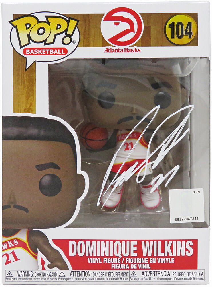 Dominique Wilkins Autographed Atlanta Hawks NBA Funko Pop Doll #104-Powers Sports Memorabilia