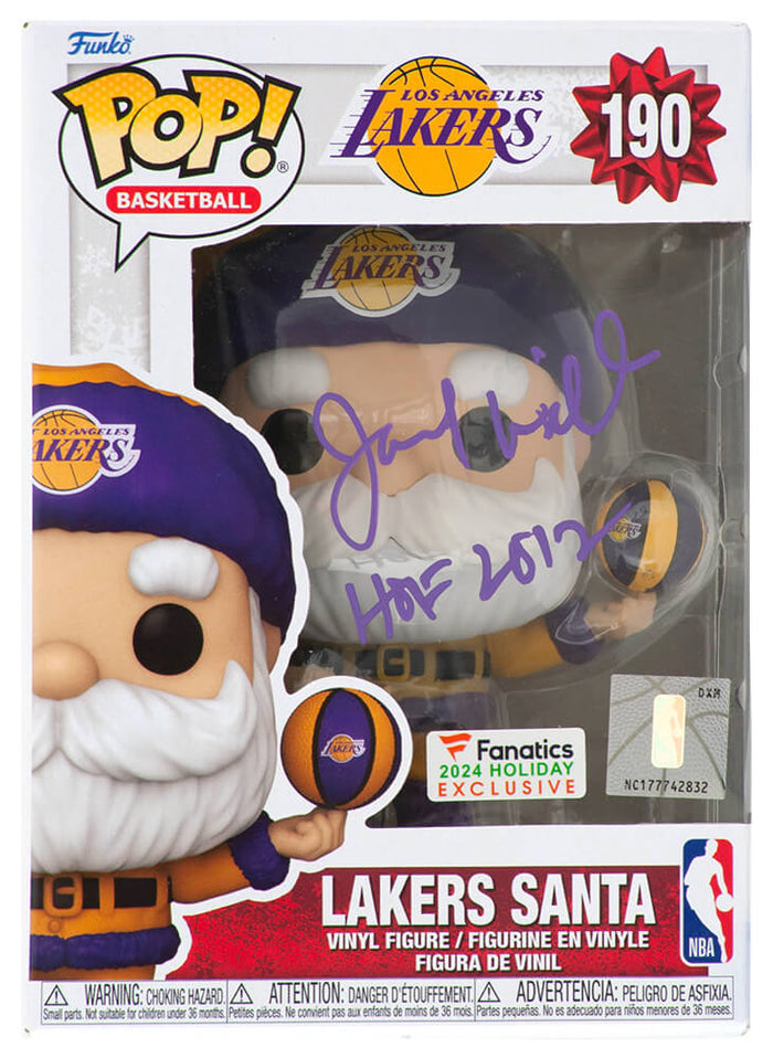 Jamaal Wilkes Autographed Los Angeles Lakers SANTA NBA Funko Pop Doll #190 with HOF 2012-Powers Sports Memorabilia