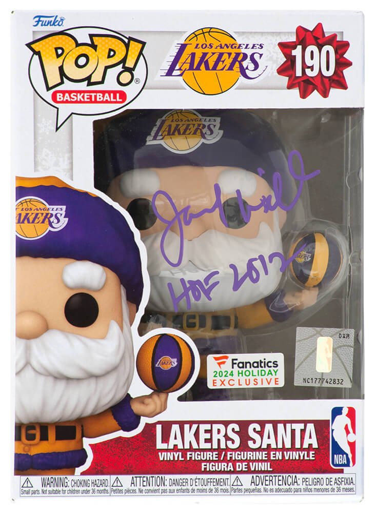 Jamaal Wilkes Autographed Los Angeles Lakers SANTA NBA Funko Pop Doll #190 with HOF 2012-Powers Sports Memorabilia