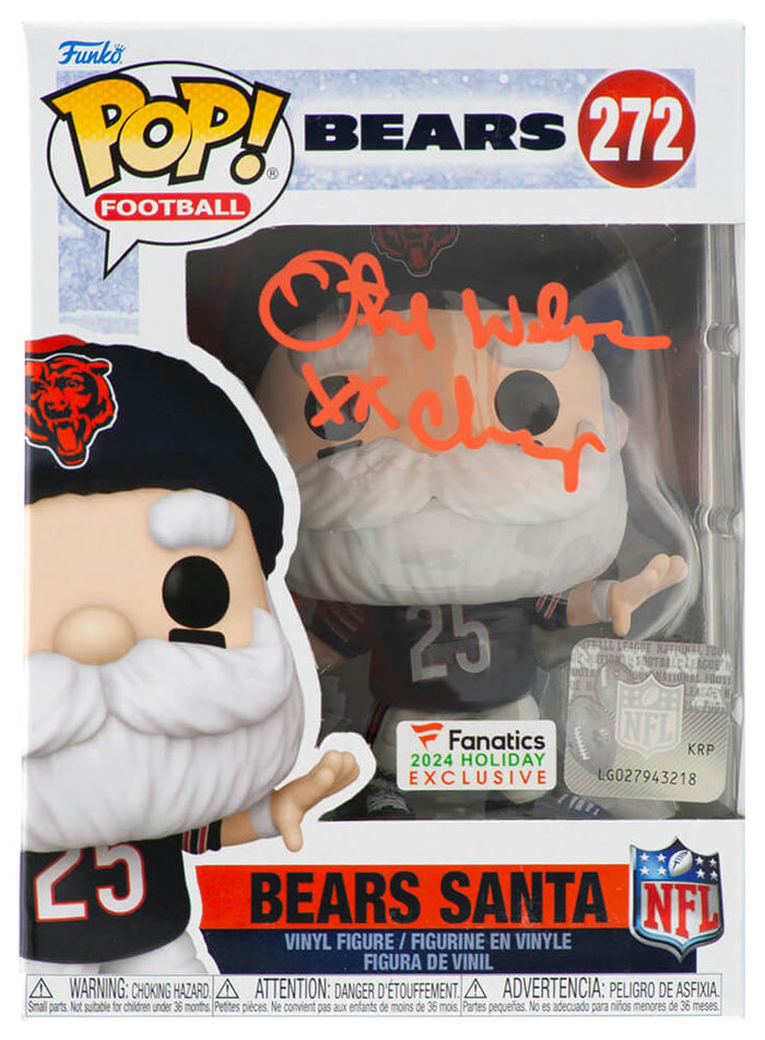 Otis Wilson Autographed Chicago Bears SANTA Funko Pop Doll #272 with XX Champs-Powers Sports Memorabilia