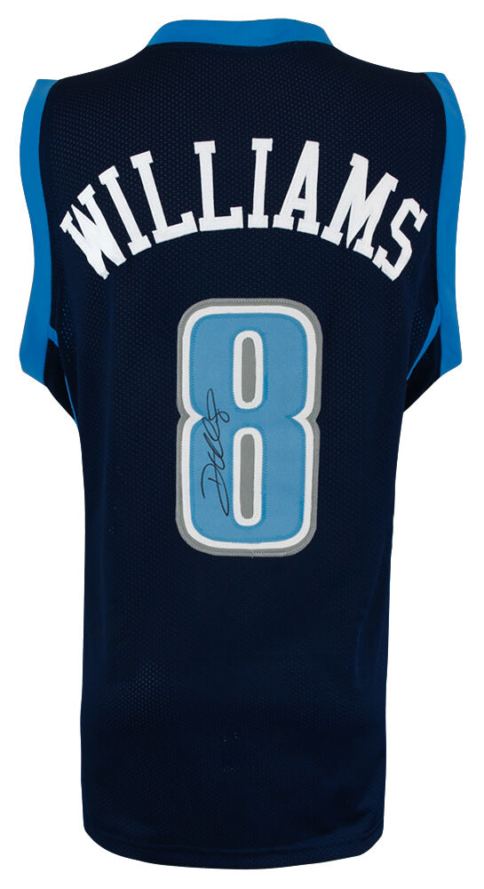 Deron Williams Autographed Navy Custom Basketball Jersey-Powers Sports Memorabilia