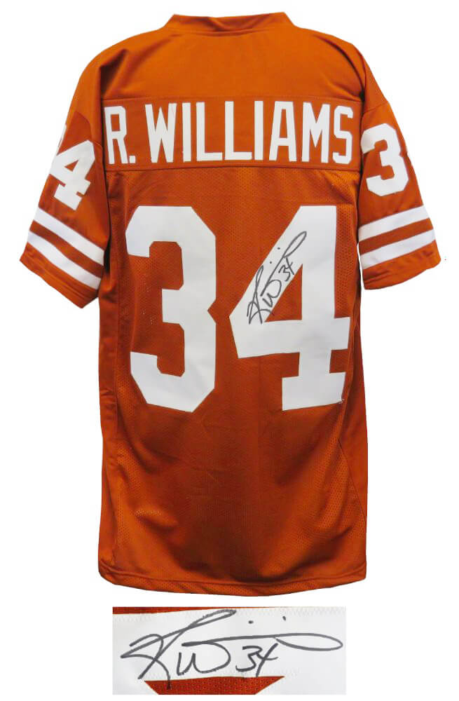 Ricky Williams Autographed Brown Custom Football Jersey-Powers Sports Memorabilia