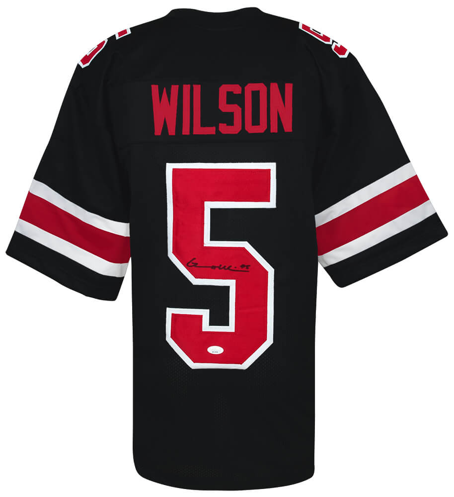 Garrett Wilson Autographed Black Custom College Football Jersey (JSA COA)-Powers Sports Memorabilia