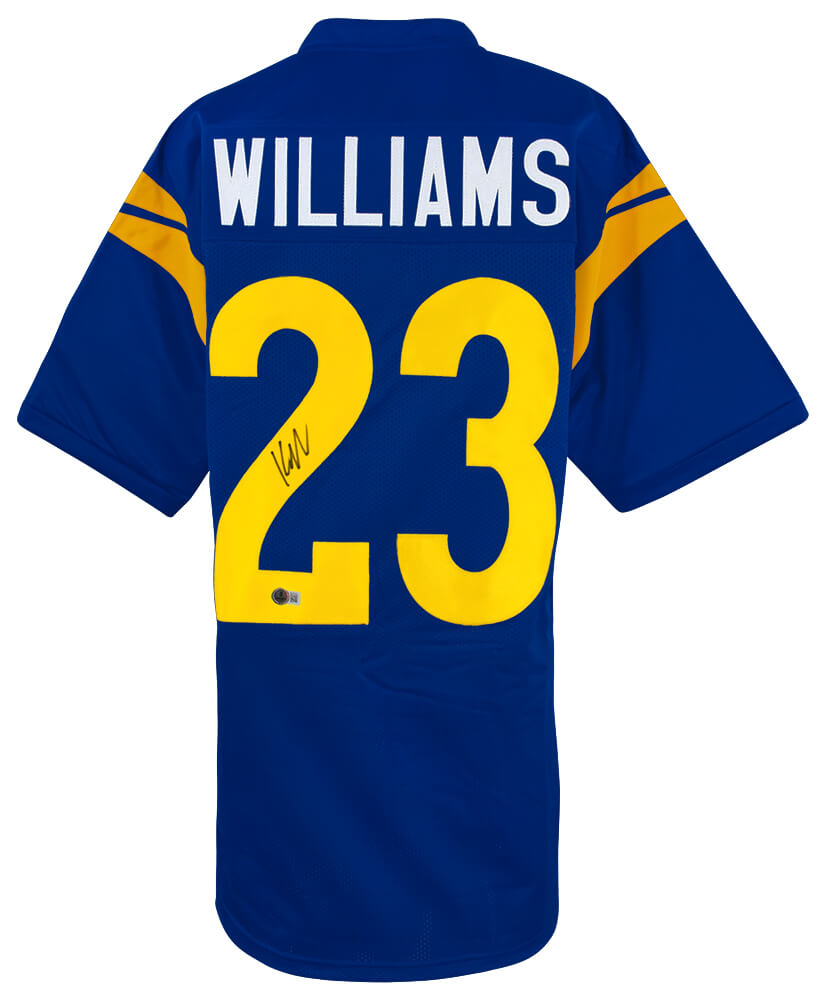 Kyren Williams Autographed Blue Custom Football Jersey - (Beckett)-Powers Sports Memorabilia
