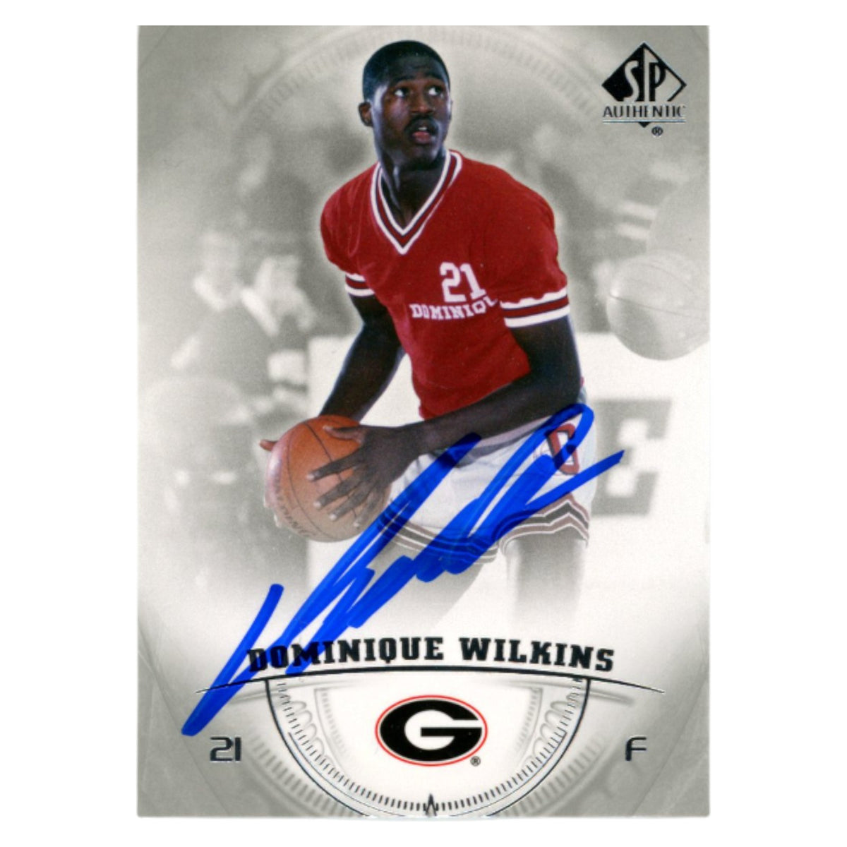 Dominique Wilkins Georgia Bulldogs Signed Card - 2013 Upper Deck #1 Beckett Beckett-Powers Sports Memorabilia
