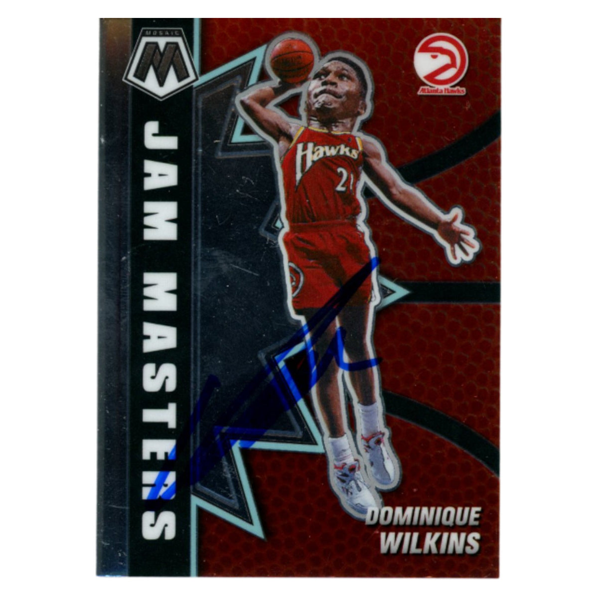 Dominique Wilkins Atlanta Hawks Signed Card - 2020-21 Mosaic #13 Beckett Beckett-Powers Sports Memorabilia