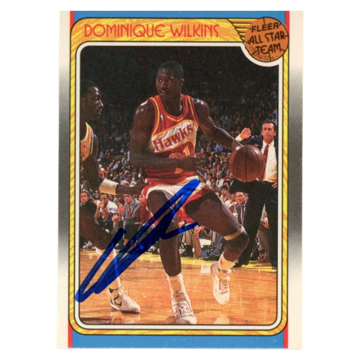 Dominique Wilkins NBA All-Star Signed Card - 88 Fleer All Star Team Beckett Beckett-Powers Sports Memorabilia