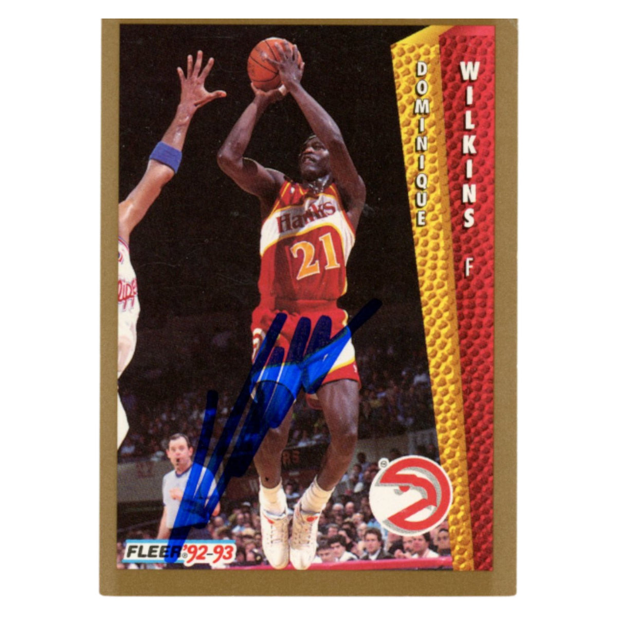 Dominique Wilkins Atlanta Hawks Signed Card - 1992 Fleer #8 Beckett Beckett-Powers Sports Memorabilia