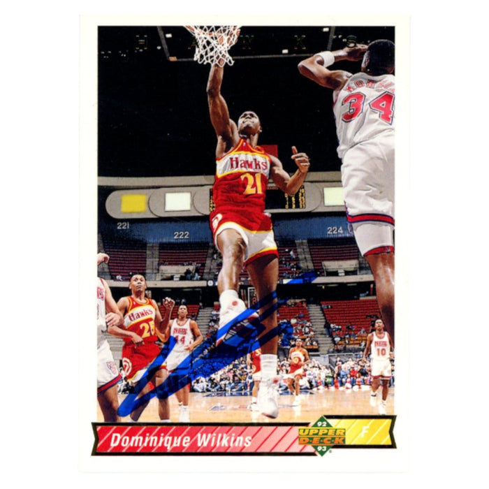 Dominique Wilkins Signed 1992 Upper Deck #148 Trading Card – Beckett Authenticated-Powers Sports Memorabilia