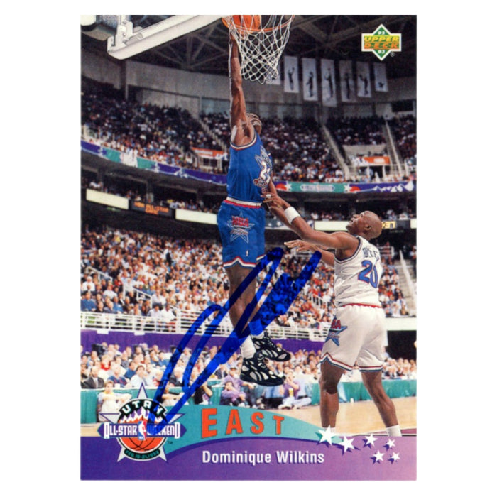 Dominique Wilkins Signed 1993 Upper Deck #433 Trading Card – Beckett Authenticated-Powers Sports Memorabilia