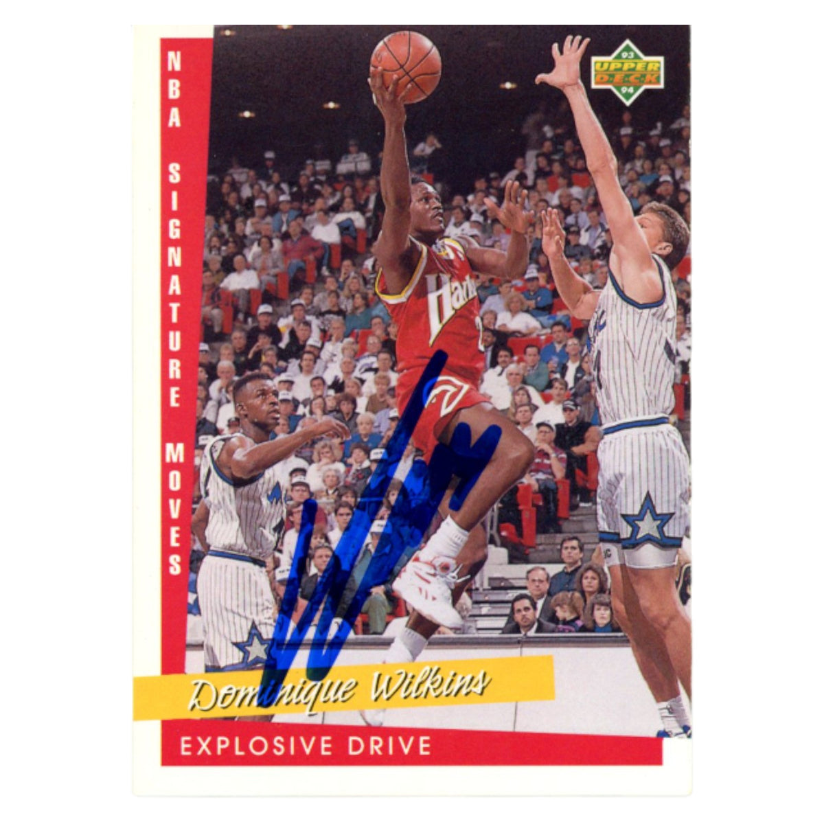 Dominique Wilkins 1993 Upper Deck #240 Trading Signed Card-Powers Sports Memorabilia