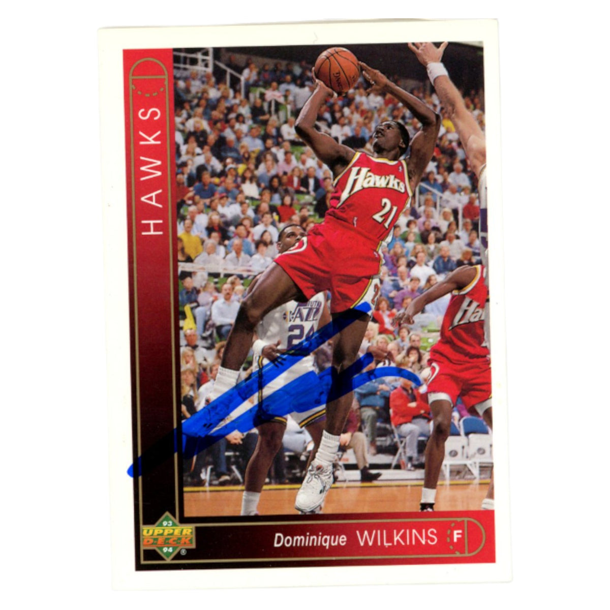 Dominique Wilkins Atlanta Hawks Signed Card - 1993 Upper Deck #290 Beckett Beckett-Powers Sports Memorabilia