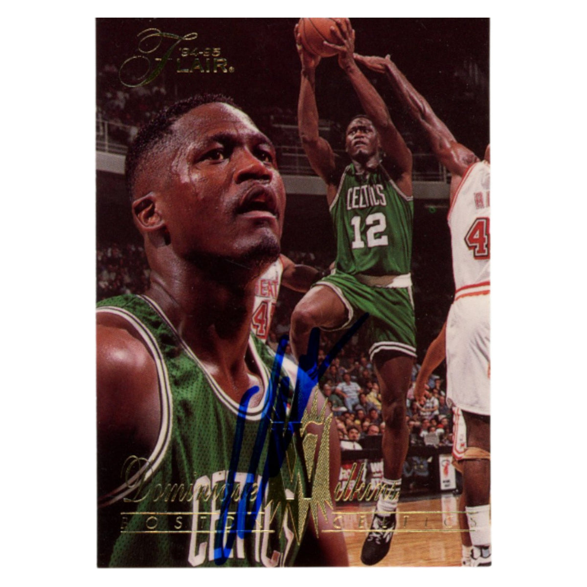 Dominique Wilkins Boston Celtics Signed Card - 1994-95 Flair #186 Beckett Beckett-Powers Sports Memorabilia