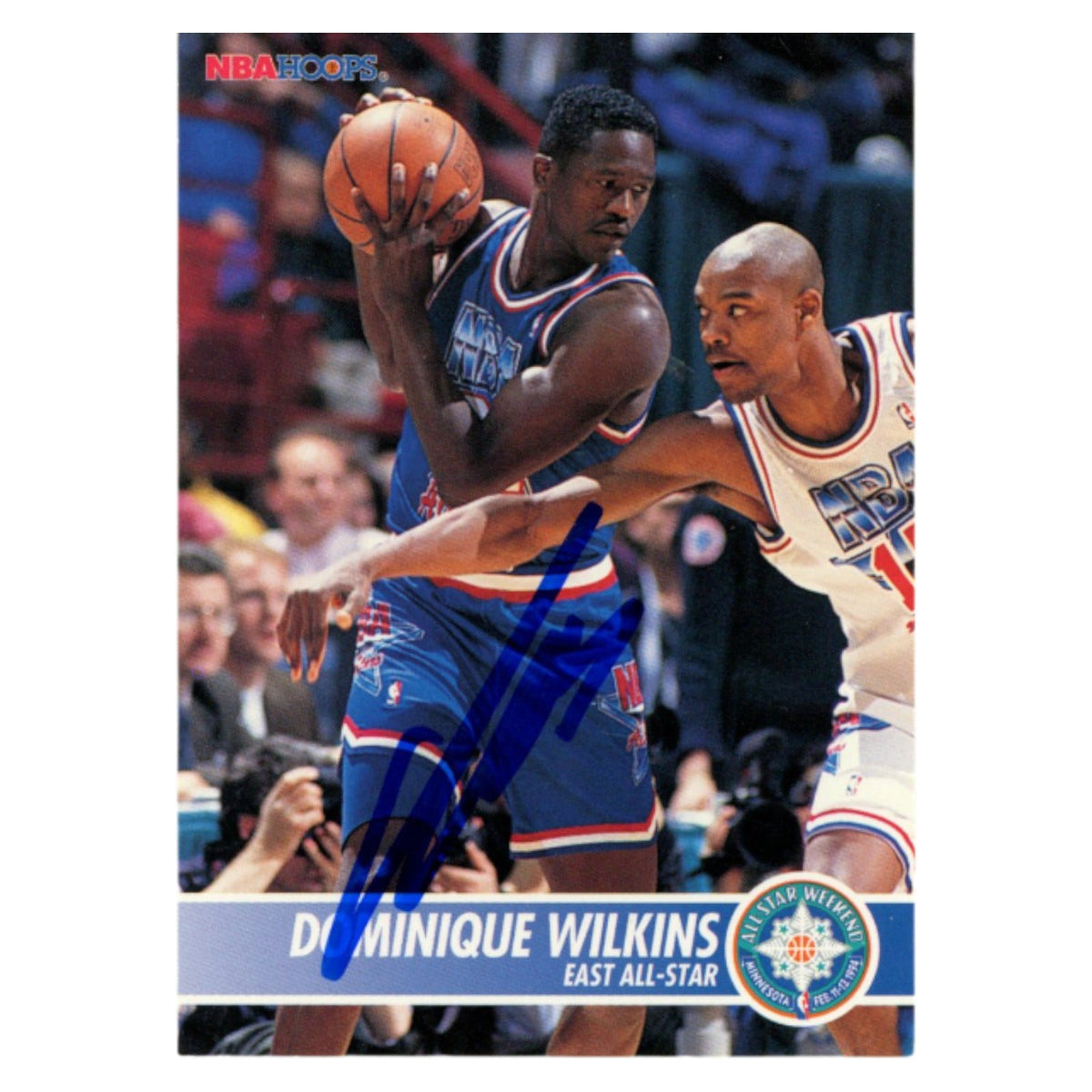 Dominique Wilkins Signed 1994 NBA Hoops #236 Trading Card – Beckett Authenticated-Powers Sports Memorabilia