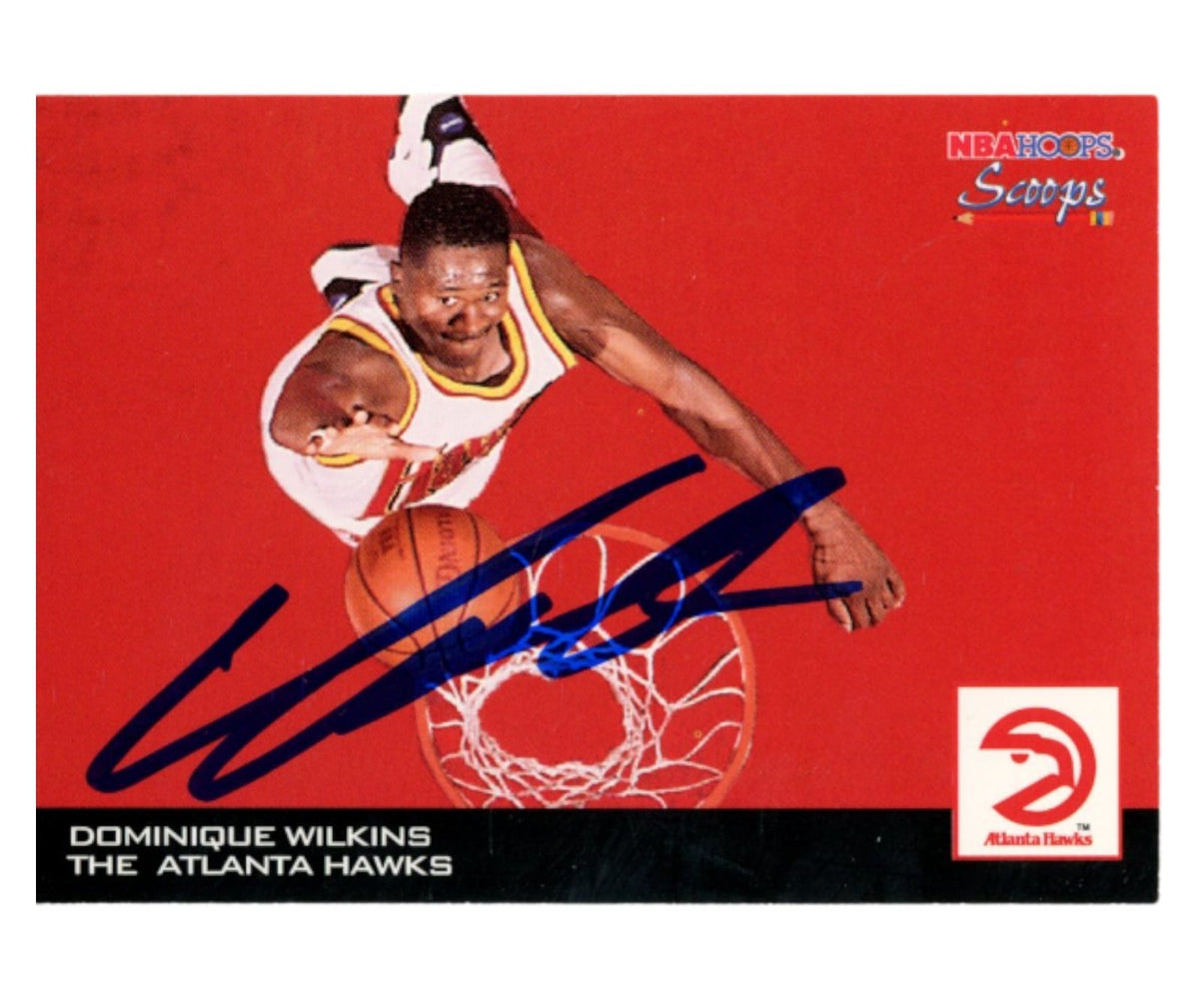Dominique Wilkins Signed 1994 NBA Hoops #HS1 Trading Card – Beckett Authenticated-Powers Sports Memorabilia