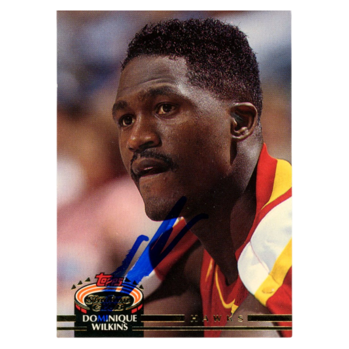 Dominique Wilkins Atlanta Hawks Signed Card - 1994 Stadium Club #260 SMEAR Beckett Beckett-Powers Sports Memorabilia