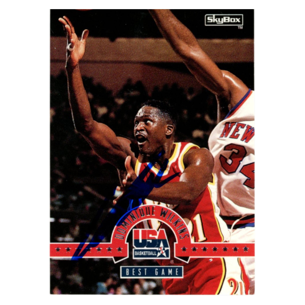 Dominique Wilkins Atlanta Hawks Signed Card - 1994 SkyBox #33 Beckett Beckett-Powers Sports Memorabilia