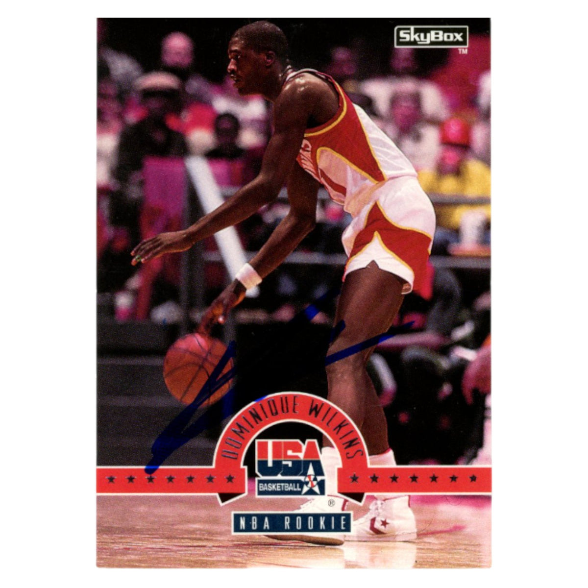 Dominique Wilkins Atlanta Hawks Signed Card - 1994 SkyBox #32 Beckett Beckett-Powers Sports Memorabilia