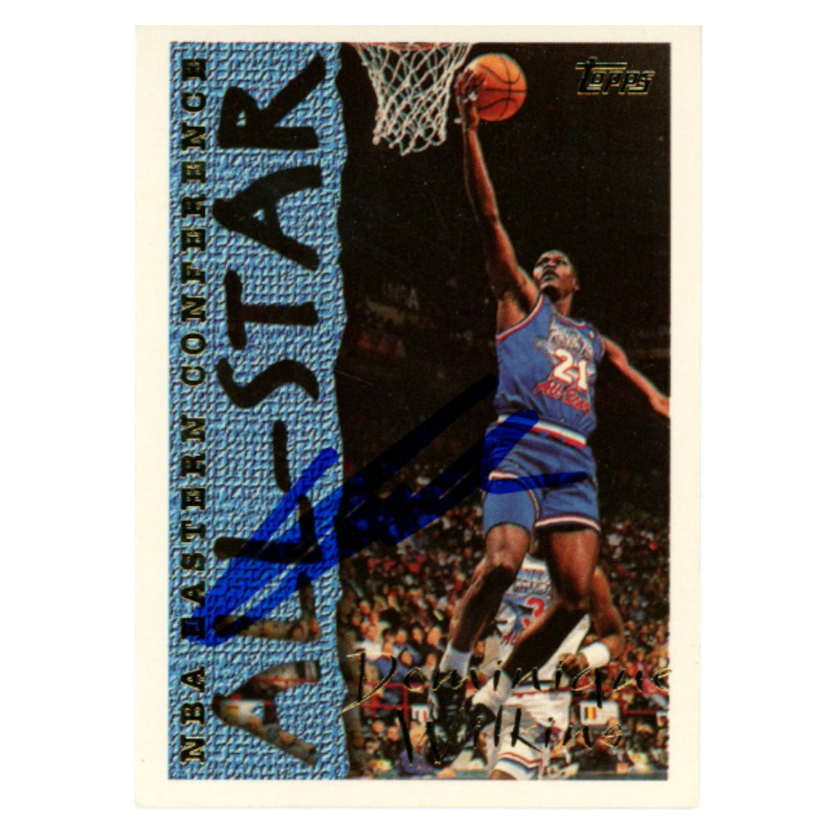 Dominique Wilkins NBA All-Star Signed Card - 1994 Topps All-Star #6 Beckett Beckett-Powers Sports Memorabilia
